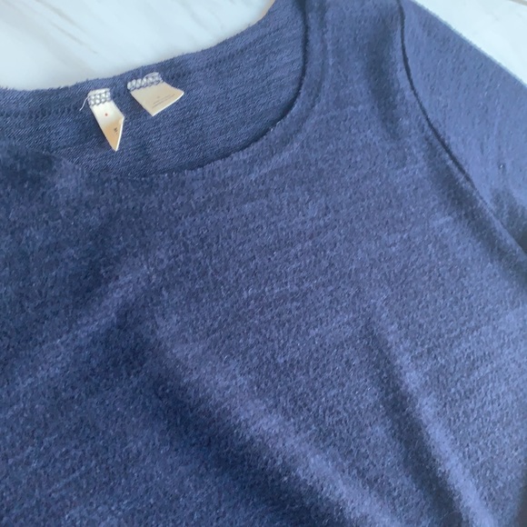 Anthropologie -Moth cozy navy dress mid calf Sz S. Cute slit detail in the back - Picture 4 of 8